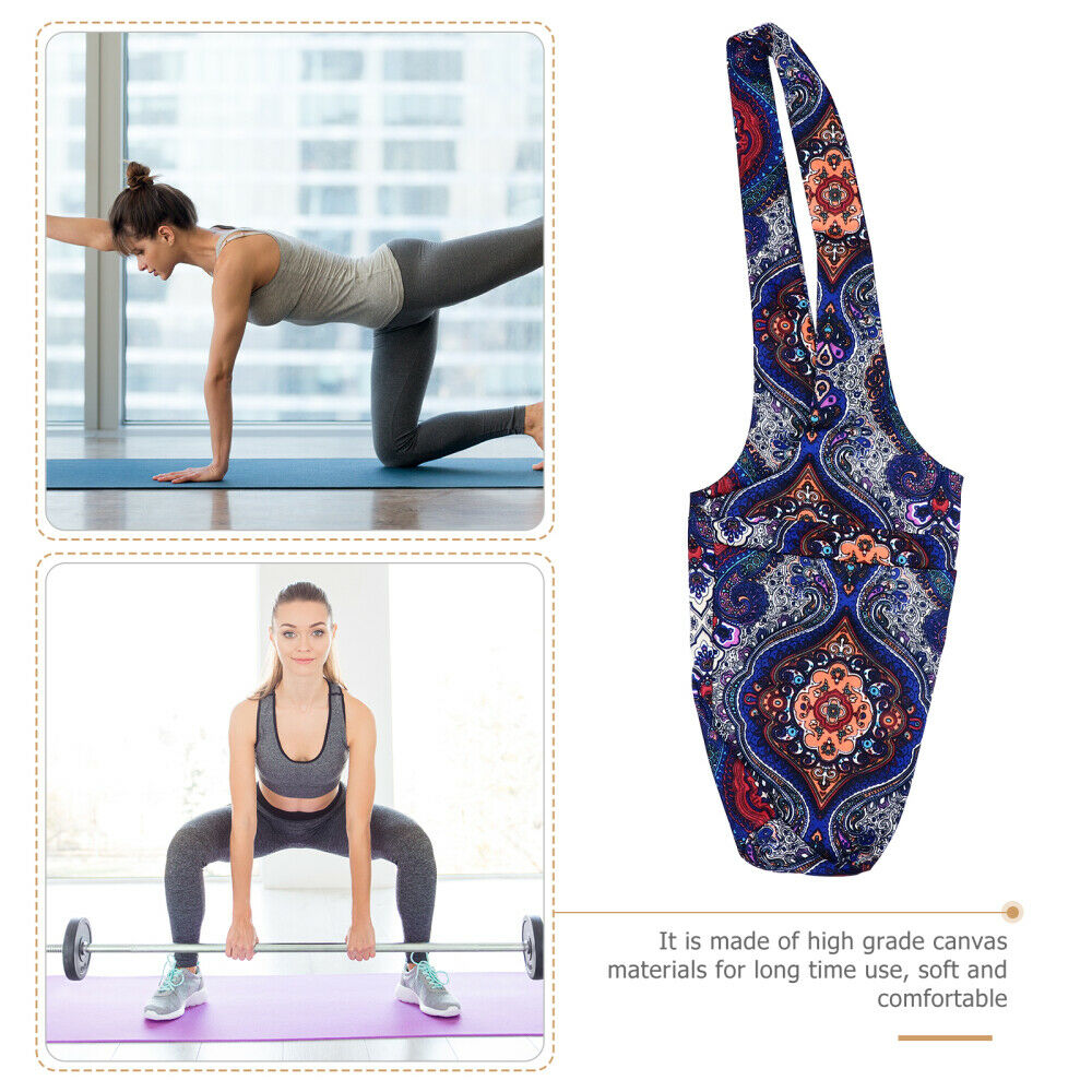 1 pc Canvas Single-shoulder Bag Yoga Tote Yoga Bag Sling Carrier